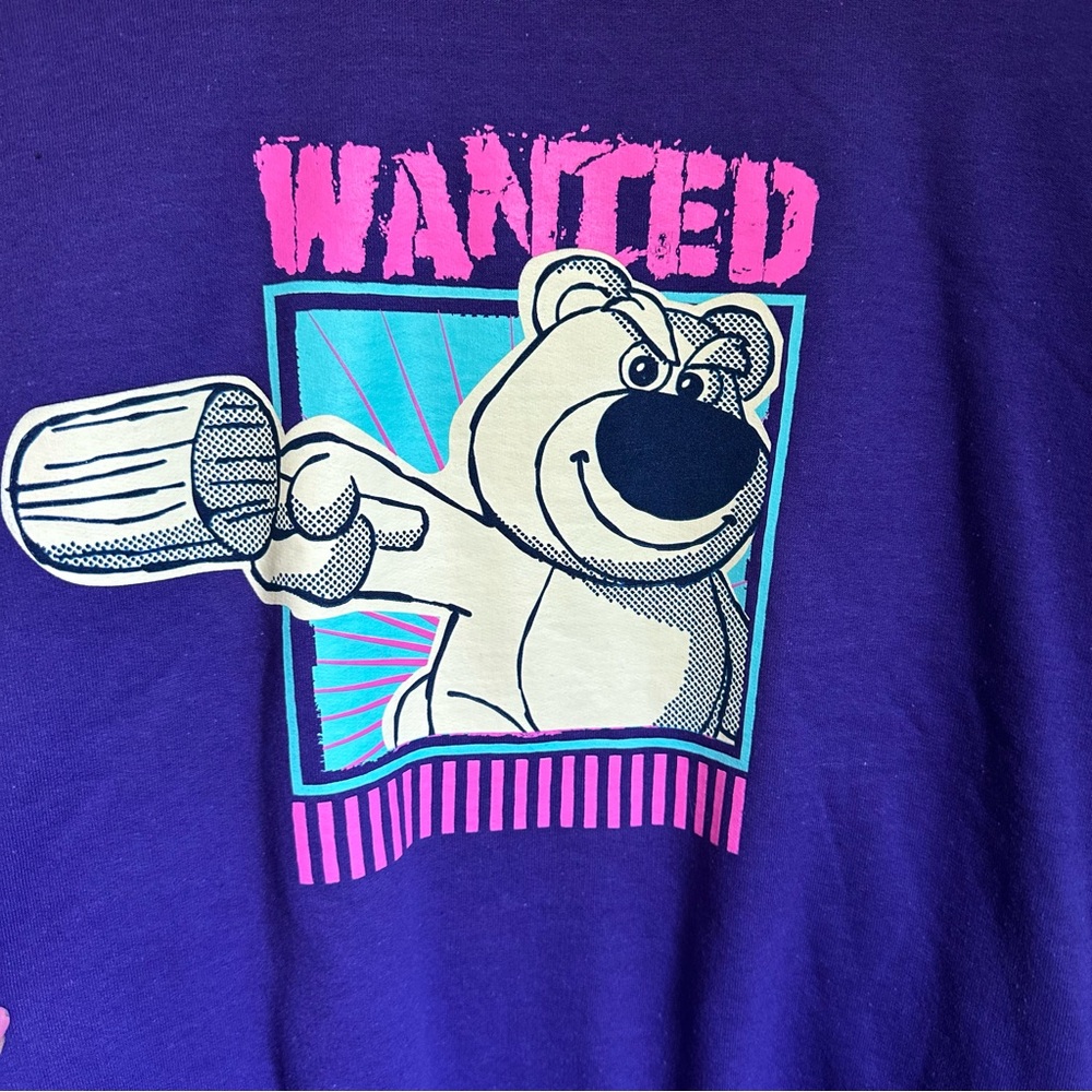Disney Lotso Toy Story Purple Graphic Men's Sweater - Picture 2 of 5